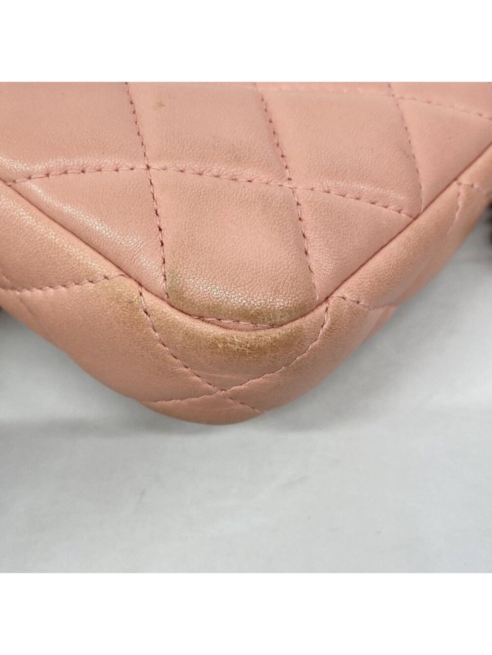 Chanel Shoulder Bag Quilted Lambskin Pink Champagne Gold - Picture 6 of 10